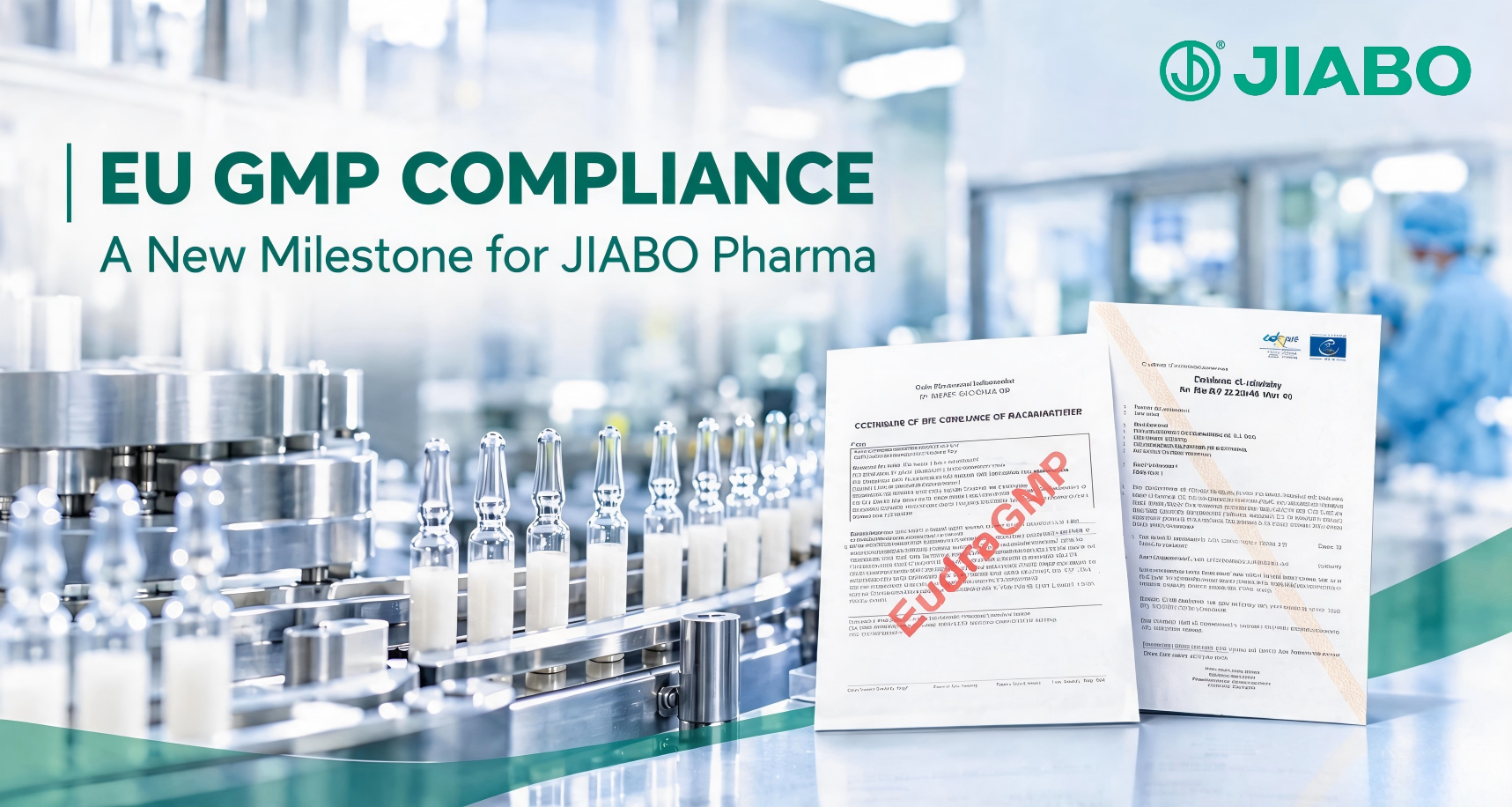 JIABO PHARMA obtient avec succès le certificat BPF de l'UE